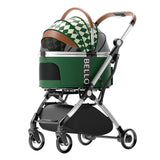 Detachable Pet Stroller Foldable Lightweight with Storage Basket