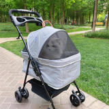 3-in-1 Foldable Pet Stroller Detachable 4 Wheels Dog Stroller