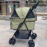 3-in-1 Foldable Pet Stroller Detachable 4 Wheels Dog Stroller