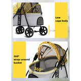 Foldable Breathable Pet Stroller